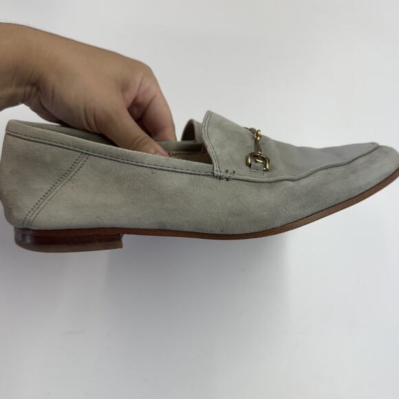 Sam Edelman Shoes Womens Size 8 Gray Suede Loafers Loraine Bit Slip On Flats - Picture 4 of 12